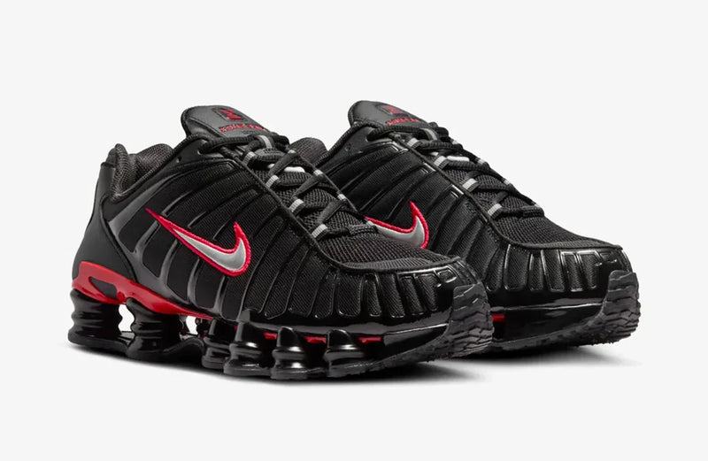Shox TL - Preto Universitrio–Vermelho Vibrante