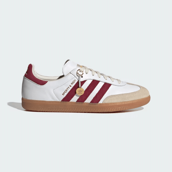 SAMBA Sporty Rich x adidas Samba OG Collegiate Burgundy–Confortável