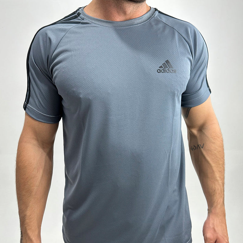 Camiseta Dry Fit III Listras Ombro–Elegante