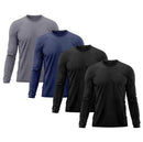 Kit 4 Camiseta Masculina Segunda Pele Proteo Solar UV Trmica Praia Manga Longa Blusa Camisa–Premium