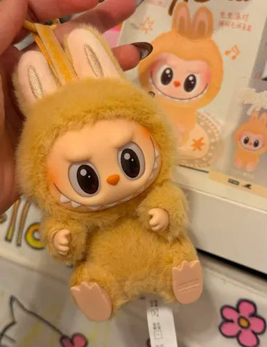 Pelcia Labubu Bear Labubu Pop Mart Pequeno Pelcia Amarela–Elegante