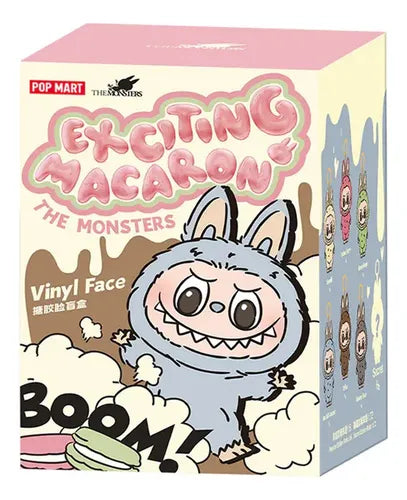 Pelcia Labubu Monster Emocionante Macaron Pop Mart Cor Macaron Empolgante–Elegante