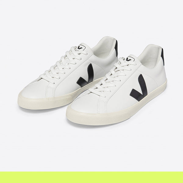 ESPLAR LEATHER WHITE BLACK–Exclusivo