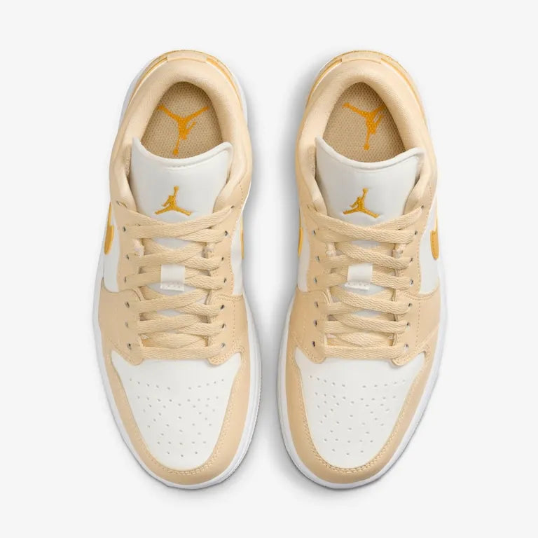 Air Jordan 1 Low Pale Vanilla White Yellow Ochre–Confortável