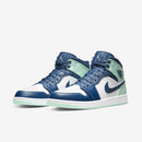 Air Jordan 1 Mid Blue Mint–Clássico