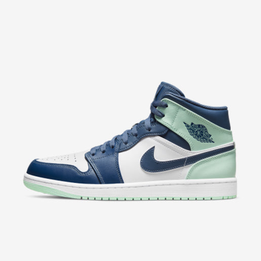 Air Jordan 1 Mid Blue Mint–Clássico