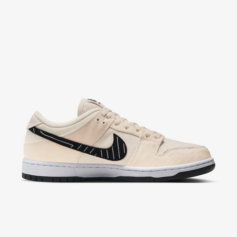 Albino x SB Dunk Low Pearl White–Preto Black
