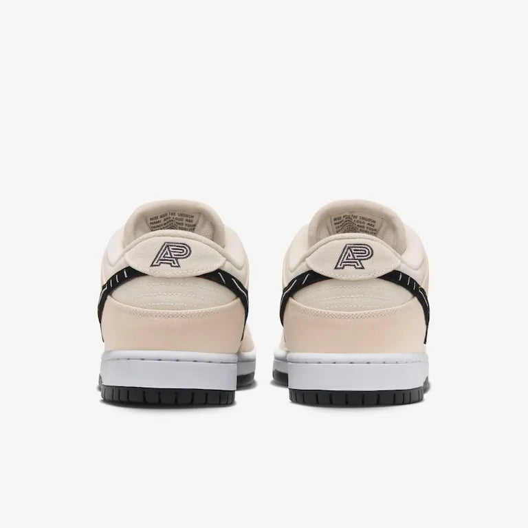 Albino x SB Dunk Low Pearl White–Preto Black
