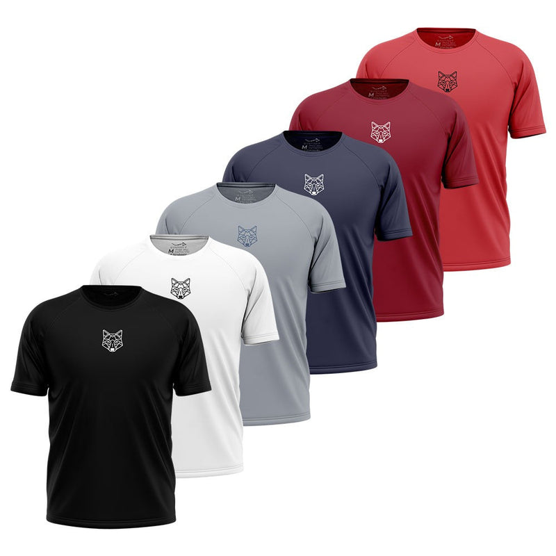 KIT 6 CAMISETAS LOBO GEOMTRICO–Elegante