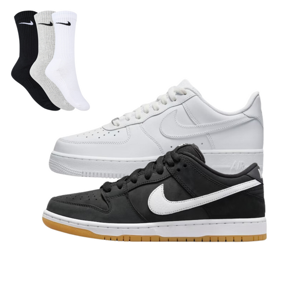 Shadow 1 Dunk Low Pro 3 Meias–Confortável