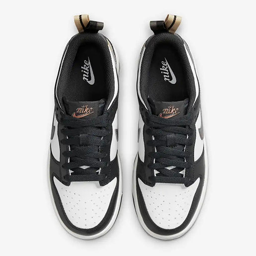 Dunk Low BlackWhite Metallic–Confortável