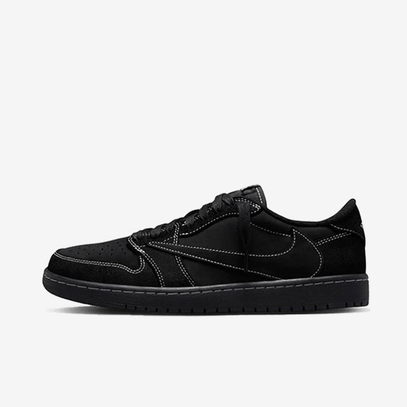 Travis Scott x Air Jordan 1 Low Black Phantom–Elegante